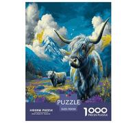 Gothique Occidental High Cattle Puzzle De 1000 Pièces pour Adultes Et Enfants À Partir De 12 Ans Jeu Cadeau Unique De Qualité Supérieure - Activité Familiale Parfaite 70x50cm/1000pcs