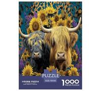 Gothique Occidental High Cattle Puzzle De 1000 Pièces pour Adultes Et Enfants À Partir De 12 Ans Jeu De Patience Et De Réflexion De Qualité Supérieure - Activité Familiale Parfaite 70x50cm/1000pcs