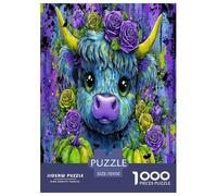 Gothique Occidental High Cattle Puzzle De 1000 Pièces pour Adultes Et Enfants À Partir De 12 Ans Jeu Cadeau Unique De Qualité Supérieure Décoration De La Maison 70x50cm/1000pcs
