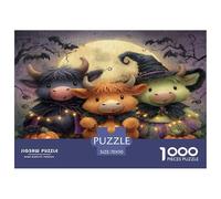 Gothique Occidental High Cattle Puzzle De 1000 Pièces pour Adultes Et Enfants À Partir De 12 Ans Jeu Cadeau Unique De Qualité Supérieure - Activité Familiale Parfaite 70x50cm/1000pcs