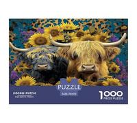 Gothique Occidental High Cattle Puzzle De 1000 Pièces pour Adultes Et Enfants Dès 14 Ans Jeux De Défi Jouets Éducatifs De Qualité Supérieure Décoration De La Maison 70x50cm/1000pcs