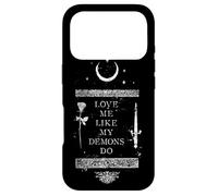 Gothique Occulte, Grunge, Aime-Moi comme Mes démons Font Witch Moon Coque pour iPhone 17 Pro