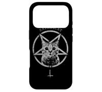Gothique Occulte Grunge Satan Cat Devil Black Baphomet Punk 666 Coque pour iPhone 17 Pro