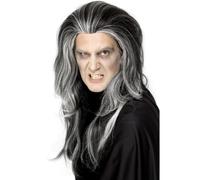 Gothique Perruque Vampire Noir et Blanc Mâle Hommes Déguisement Halloween Deluxe