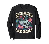 Gothique Radicalisé par Basic Decency Skull Wild Flowers Women Manche Longue