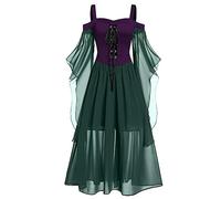 Gothique Vampire Deguisement Halloween Mariee Diable Robe Noire Gothique Citrouille Cosplay Nonne Cape Squelette Fantôme Soiree Fantome Costume Sexy Halloween Princesse Cape Vampire Femme XXL