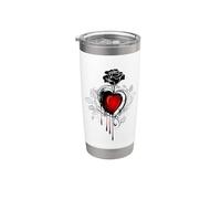 Gothique Wicca Goth Occulte Skullmystic Œil Scarabée Fleurs Gobelet isotherme en acier inoxydable double paroi