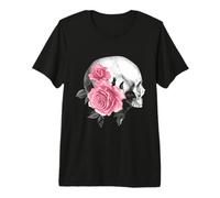 Gothique Wicca Goth Occulte Skullmystic Œil Scarabée Fleurs T-Shirt Haut de Gamme