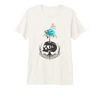 Gothique Wicca Goth Occulte Skullmystic Œil Scarabée Fleurs T-Shirt Haut de Gamme