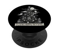Gothmas Emo Sapin Noël Crânes Os Académie Gothique PopSockets PopGrip Adhésif