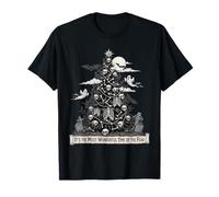 Gothmas Emo Sapin Noël Crânes Os Académie Gothique T-Shirt