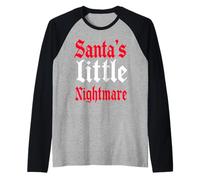 Gothmas Petit Cauchemar du Père Noël Noël Gothique Méchant Manche Raglan