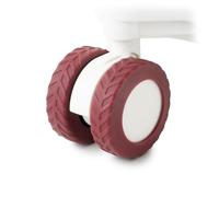 Goticc Housses de roue de bagages pour valises, housses de protection pour roues pivotantes de 5,3 à 6,1 cm, rouge foncé, Housses de roue pour bagages