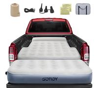 GOTIDY Matelas gonflable pour camion Tacoma Jeep Gladiator JT, matelas gonflable de 1,5 à 1,7 m, design optimisé pour lit de camion court, pompe intégrée, sac de rangement surdimensionné, oreiller