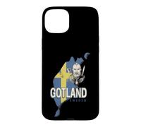 Gotland Suède Carte rétro Province Souvenir Vintage Coque pour iPhone 15 Plus