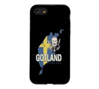 Gotland Suède Carte rétro Province Souvenir Vintage Coque pour iPhone SE (2020) / 7/8