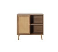 Goto - buffet haut - effet bois et cannage - 2 niches et 1 porte - 80 cm - Bois