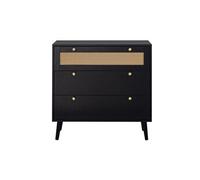 Goto - commode - noir et cannage - 80 cm - Noir