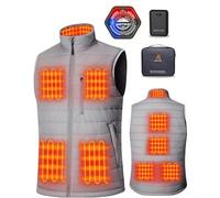 GOTOBI Gilet Chauffant Homme Avec Batterie Externe 16000 mAh - 9 Zones de Chauffage, 3 Températures Réglables - Pour Activités de Plein Air