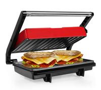 Gotoll Gril de contact GL311, 750 W, Grille-sandwich,Panini Grill, Panini Sandwichmaker, Gril électrique multifonction, petit gril de table