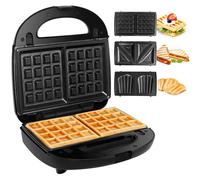 Gotoll Machine à sandwich 3 en 1 GLHS120N, 750 W, gaufres, paninitoaster, plaques de gril, amovible