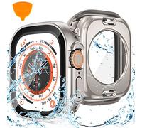 Goton Coque étanche 2 en 1 pour Apple Watch 49mm 2 2024, Protecteur d'écran de 49 mm, Protection à 360° avec Polycarbonate Rigide + Cadre arrière, pour iWatch 49 mm, Titane