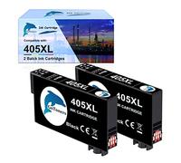 GoToners 405 XL Cartouches d'encre Compatibles avec Epson 405XL Noir pour Workforce Pro WF-3820 WF-3825 WF-4820 WF-4825 WF-4830 WF-7830 WF-7835 WF-7840 (2 Noires)