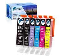 GoToners Compatible Cartouche pour Canon PGI-580 CLI-581 XXL Encre pour Pixma TS8150 TS8151 TS8152 TS8250 TS8251 TS8252 TS8350 TS8350a TS8351 TS8351a TS8352 TS8352a (6 Pack)