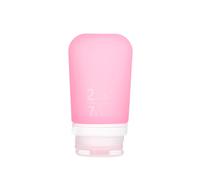 GoToob+ humangear (moyenne) | Bouteille de voyage rechargeable en silicone | Couvercle verrouillable | Mat riau de qualit alimentaire | Rose (74