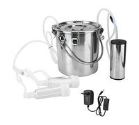 GOTOTOP 100-240V Machine à Traire pour Vache Chèvres en Acier Inoxydable Électrique Système Laitier Mini Domestique Pompe à Vide Régulateur Set avec 5L Seau(Sheep-EU)
