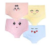 GOTOTOP 4 pièces culottes de maternité pour femmes, sous-vêtements en coton taille haute pour femme culottes réglables de dessin animé slips sous-vêtements de maternité(XXL-#1)