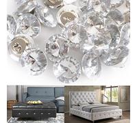 GOTOTOP 50pcs Bouton Rond Cristaux artificiels Meubles Bouton Chaise canapé tête de lit décorer Bouton (25mm)