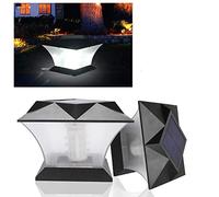 GOTOTOP Applique murale solaire d'extérieur 18 LED lampes solaires, lumière solaire extérieure, lumières de sécurité pour terrasse, jardin, patio, jardin, rue, clôture, 18 x 18 x 14 cm, 6 V 1,2 W