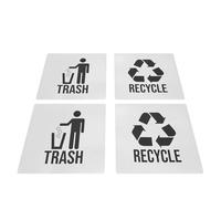 GOTOTOP Autocollants de Recyclage et de Déchets, étiquettes élégantes pour Corbeille à Déchets, Décoration de Maison et de Bureau, Paquet de 4