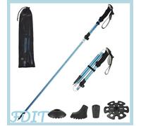 GOTOTOP bâton de randonnée pliant TOMSHOO bâton de randonnée léger pliable bâton de marche cinq fois sport vaisselle BLEU CIEL