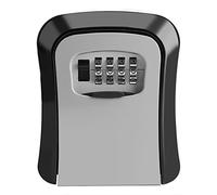 GOTOTOP Boîte à clés de sécurité avec code, combinaison à 4 chiffres, serrure de sécurité portable avec mot de passe, serrure de sécurité étanche, support mural, boîte à 5 clés, grande capacité pour