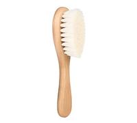 GOTOTOP Brosse à Cheveux pour bébé avec Manche en Bois, Brosse de chèvre Naturelle Douce pour soigner Les Cheveux et Le Cuir chevelu de bébé pour Les Tout-Petits Nouveau-nés