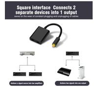 GOTOTOP câble audio optique numérique Câble Audio Adaptateur Séparateur Audio Optique Toslink Numérique à Deux Ports 1 en 2