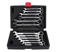 GOTOTOP Clé à cliquet Set 8-19mm, 12 pièces tête fixe pièces métrique combinaison clé avec étui outil pour réparation de voiture