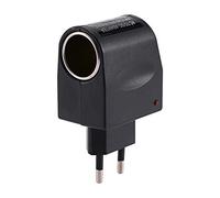 Convertisseur de Puissance de Voiture 220V à 12V, Universel Adaptateur Convertisseur Allume Cigare vers Secteur Convertisseur de Puissance pour Voiture, 500mA Noir