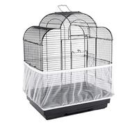 GOTOTOP Couverture de Cage à Oiseaux, Jupe De Cage à Oiseaux Ventilé De Grande Taille, Couverture De Filet De Maille en Nylon De Perroquet De Garde De Graines, 4 Couleurs