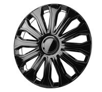 GOTOTOP Couvre-moyeu de Roue de Voiture Couvre-Jantes Durables de 16 Pouces pour 1500, Frontier, Adaptés pour V40 et Sprinter pour Roue en Acier de 16 Pouces (Tout Noir)