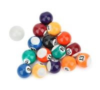 GOTOTOP Ensemble de Billard Mini Pool Ball, 16PCS 32MM Résine Kids Pool Billard Ball Billard Table Comprend 15 Boules Numérotées et 1 Boule de Repère
