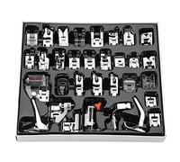 GOTOTOP Ensemble de Pied-de-biche 32 pièces, Kit de Pieds de Marche de Pied-de-biche de Machine à Coudre Domestique Universelle pour Machines à Coudre multifonctionnelles domestiques