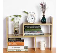 GOTOTOP Étagère sur pied pour bricolage, étagère, organisateur de table, bureau, étagère de table, étagère de rangement (couleur bois)