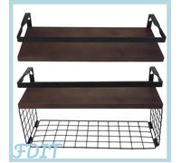 GOTOTOP étagères de rangement murales pour salle de bain 2 Ensemble D’étagères De Rangement Murales Salle De Bain Fil meuble bac