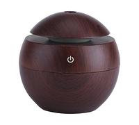 GOTOTOP Humidificateur d'huile essentielle LED tactile humidificateur à ultrasons avec câble USB maison chambre diffuseur d'huile purificateur d'air (3,82 × 3,82 × 3,82 pouces) (bois profond)