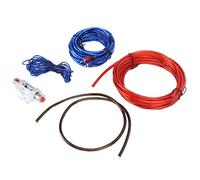 GOTOTOP Kit de Câbles d'alimentation d'amplificateur Kit de Câblage 'ampli en ABS et en Métal avec Commande de Masse 'Alimentation et Fils Audio, Fusible et Connecteurs pour Installation de