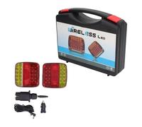 GOTOTOP Kit de feux de remorque sans fil Kit de feux de remorque carrés sans fil IP65 étanche feux de piste magnétiques rouge