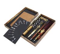 GOTOTOP kit de stylo d'écriture de plume Ensemble de stylo plume Calligraphie Écriture Dessin Quill Dip Kit Vintage Art Craft